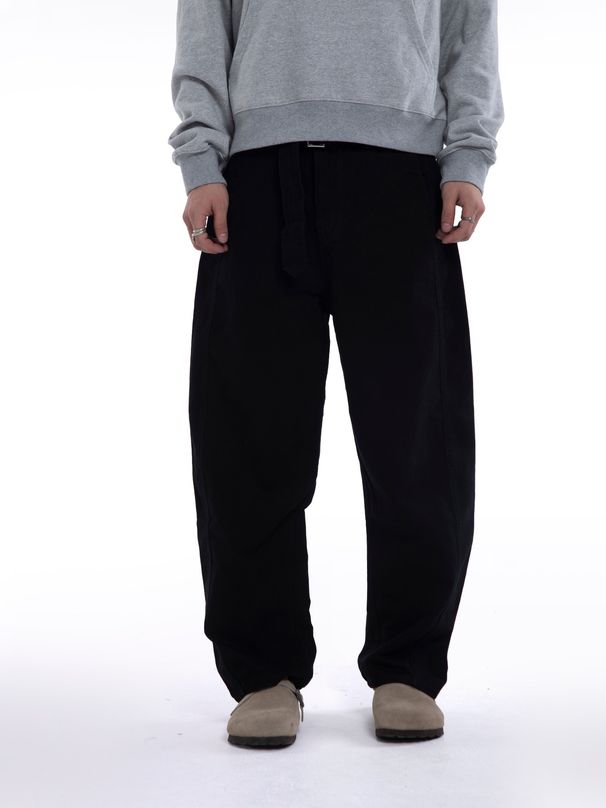 New American Retro 3D Silhouette Curved Knife Jeans Stonewashed mid Waist Loose Casual Pants Straight Leg Blue_mkmklike.com
