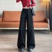 High-Waisted Wide Leg Jeans For Women Rhinestone Embellished Loose Fit Straight Leg Stylish Design Petite Fit New Spring_mkmklike.com