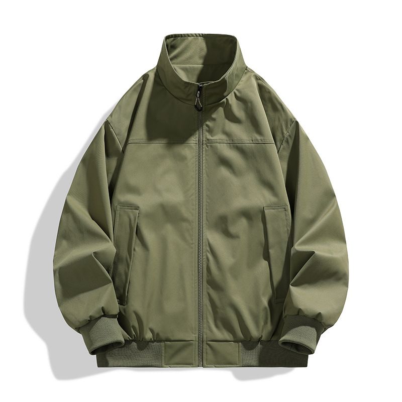 2025 Men's New Casual Fashionable Stand Up Collar, Outdoor Sports Jacket, Windproof Tide Resistant Brand Hiking Suit,_mkmklike.com