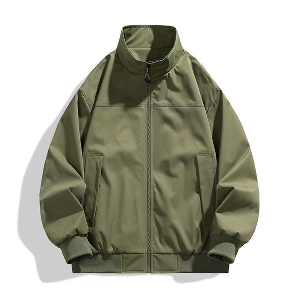 2025 Men's New Casual Fashionable Stand Up Collar, Outdoor Sports Jacket, Windproof Tide Resistant Brand Hiking Suit,_mkmklike.com