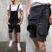Men's Clothing New Denim Overalls, Ripped, Slim Fitting Men's Shorts, Men's Work Pants_mkmklike.com