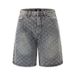 Men's High Street Washed Jacquard Denim Shorts – Relaxed Fit Cargo Shorts (S-3xl) Artisan Washed Texture_mkmklike.com