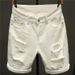 Men's Clothing Denim Shorts Thin White Ripped Mid Length Pants Five Point Jeans_mkmklike.com