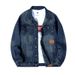 Versatile Denim Jacket, Men's Spring And Autumn Cardigan, Lapel Jacket, Cardigan Top_mkmklike.com