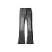 Men's Grey Wolf Distressed Flared Jeans Cleanfit Straight Leg Slim Fit Casual Pants_mkmklike.com