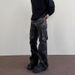 Men's Multi-Pocket Cargo Jeans – American Streetwear Style, Wide Leg & Straight Fit, Utility Pants For Urban Fashion_mkmklike.com