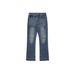 Cleanfit Wide-Leg Distressed Denim Jeans Vintage Blue Heavy Wash Digital Print Men's Clothing Pants_mkmklike.com