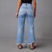 2025 New Ripped Fringed Jeans Women's Clothing Personalized Street High Waist Straight Tube_mkmklike.com