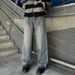 American Street Washed Vintage Jeans For Men, Spring And Autumn Clean Fit, Water Ripple Design, Straight Leg Pants_mkmklike.com