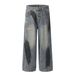Men's Clothing High Street Graffiti Jeans Ripped Design Loose Wide Leg Lantern Trousers_mkmklike.com
