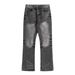 Men's Clothing Retro Vintage Washed Black 646 Flared Jeans_mkmklike.com