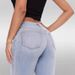 Women's Slim-Fit Wide-Leg Jeans - High Waist Lifting Straight Denim Pants With Comfort Stretch (Light Blue, Dark Blue)_mkmklike.com