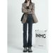 High-waisted Slim Straight-leg Jeans For Petite Women, 2025 New Autumn And Winter Elastic Loose Slimming Cigarette Pants_mkmklike.com