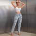 Women's Clothing Ins New Multi Pocket Workwear Denim Trousers_mkmklike.com