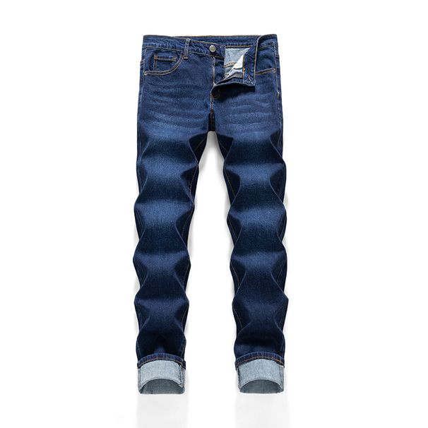 Laike Men's Slim Fit Jeans Style Summer New Versatile Straight Leg Casual Long Trousers Slightly Elastic Comfortable Pants_mkmklike.com