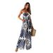 Women's Clothing fashion temperament one shoulder backless waist wide leg jumpsuit_mkmklike.com