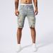 European Size Men's Clothing Retro Washed Yellow Denim High-Rise Waistband Shorts Summer Hot Selling_mkmklike.com