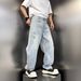 Vintage Washed Baggy Jeans For Men – 90s Grunge Style, Distressed & Wide-Leg (28-36, Blue & Black)_mkmklike.com
