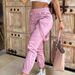 Women's Clothing high street ins hip hop multi pocket slim casual small foot overalls_mkmklike.com