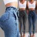 Women's Clothing Jeans Slim Elastic Fashion All Match Tassel Belt High Waist Women_mkmklike.com