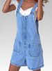 K European And American Overalls Slim Fit Fashionable Straight Tube One-piece Overalls Denim Shorts For Women_mkmklike.com