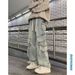 Men's Streetwear Denim Pants – Oversized Straight-Leg Jeans With Multi-Pocket Design_mkmklike.com
