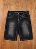 Men's Stretch Denim Shorts - Comfortable Slim Fit Casual Shorts For Summer, Blue & Black, S-2XL_mkmklike.com