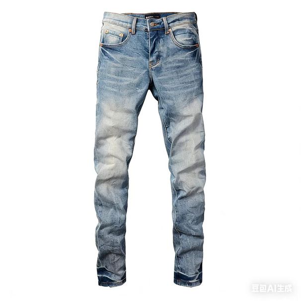 Men's Clothing High Street White Diamond Jeans For Men And Women Trendy American Style All-match Slim Straight Ripped And Scratched Skinny Trousers_mkmklike.com