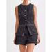 Best-selling Trendy Denim Sleeveless Top And Shorts Set For Europe And America_mkmklike.com