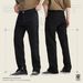 Men's Black Straight Leg Jeans – Retro Hip Hop Style With Slight Stretch (S-XL)Men's Clothing_mkmklike.com