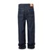 Vintage American Raw Denim Jeans For Men – Loose Straight Fit, Gemstone Studs, Retro Blue Wash_mkmklike.com