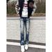 Men's Cleanfit Vintage Washed Distressed Cat Whisker Flared Stretch Jeans - Retro Denim Pants With Comfort Fit & Stylish Appeal_mkmklike.com