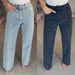 Women's Hot Selling INS Influencer Diamond Star High-Waisted Washed Jeans - Versatile Straight Leg Pants_mkmklike.com