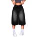Retro High-Waisted Wide-Leg Denim Capri Pants – Vintage Washed Stretch-Free Jeans For Women (Black & Blue, Sizes 26-31)_mkmklike.com