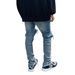 FOG Style Zippered Cuffs, Button Placket, Men's Oversized And Distressed Small Leg Jeans_mkmklike.com
