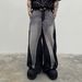 Unisex Distressed Denim Pants – High Street Washed Wide-Leg Jeans With Deconstructed Paneling (S-Xxxl)_mkmklike.com