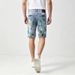 Men's Splatter Print Stretch Denim Shorts – Trendy & Comfortable (Sizes S-2XL)_mkmklike.com