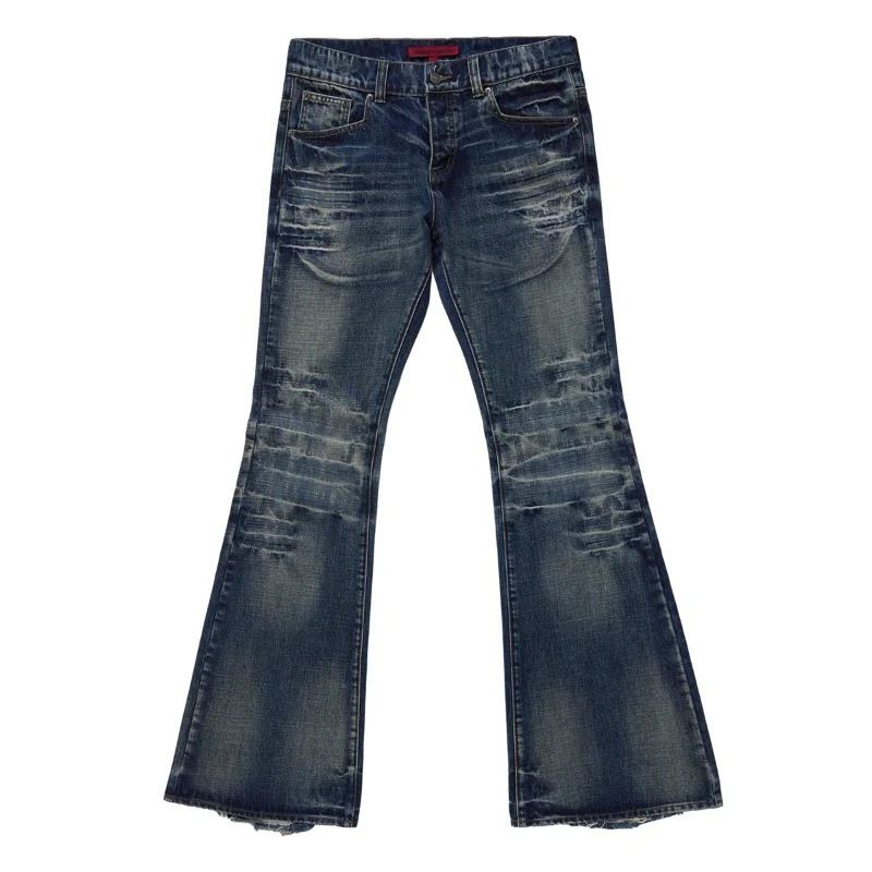 Vintage Washed High Street Straight Leg Jeans For Men & Women - Y2K Retro Denim Pants With Stretch Comfort_mkmklike.com