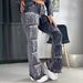 Women's Clothing Fashion Street Shot Sequin Tassel Design Flared Jeans_mkmklike.com