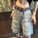 Men's Summer Casual Shorts - Ripped Hem Denim Cargo Shorts With Elastic Waist, Streetwear Fashion For Teens & Young Adults (S-3XL)_mkmklike.com