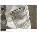 Men's Edgy Patchwork Denim Shorts Distressed Hem Raw Cut Details Streetwear Cargo Pocket 5-Inch Inseam Summer Hip Hop_mkmklike.com