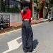 Autumn Bestseller: Denim-colored American Retro Washed Loose Straight-Leg Jeans For Women With Embroidery And Draped_mkmklike.com