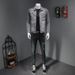 Pulse Pulse European American Retro Washed Gray Denim For Men Korean Version Slim Fit Trendy Handsome Jacket 2024 Spring And Autumn_mkmklike.com