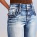 High-Waisted Stretch Flare Jeans – Women’s Vintage Washed Denim Pants With Bootcut Silhouette & Medium Elasticity (S-XXL, Classic Blue)_mkmklike.com