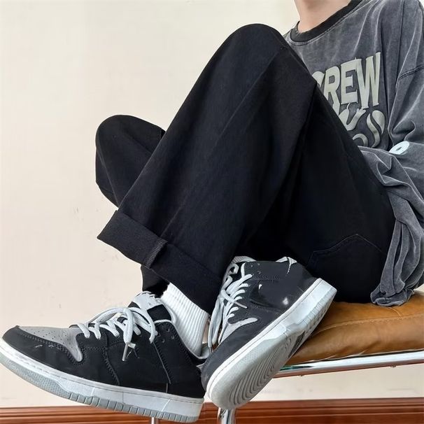 Men's Fashion Baggy Jeans - Trendy Oversized Straight-Leg Denim Pants For Casual Streetwear_mkmklike.com