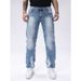 Men's Slim Fit Stretch Jeans - Comfortable Straight Leg Denim Pants For Casual Wear (Light Blue, S-2xl)_mkmklike.com