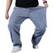 Fattened Plus Size Fat Jeans Men's Loose Straight Casual Versatile Deep Crotch Wear-resistant Men's Pants_mkmklike.com