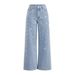 Women's Casual Loose Fit Slimming Jeans With Studded Detailing Straight Leg Pants Trendy Fashion_mkmklike.com