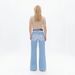 High Waisted BBL Hip Lifting Jeans For Women Slightly Flared Wide Leg Trousers Frayed Hem_mkmklike.com