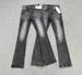 Washed Black Slightly Flared Jeans High Street Style Straight Leg Slim Fit Trendy Pants For Men And Women_mkmklike.com